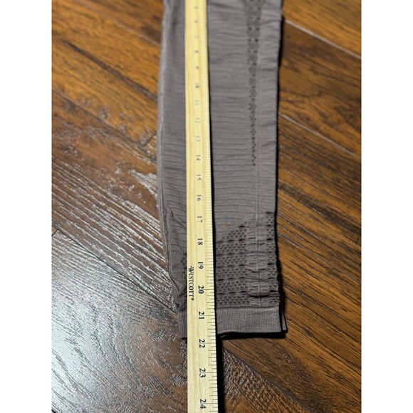 Gymshark Womens XS Light Brown Ribbed Seamless Leggings High waist Tummy Control - Picture 8 of 14